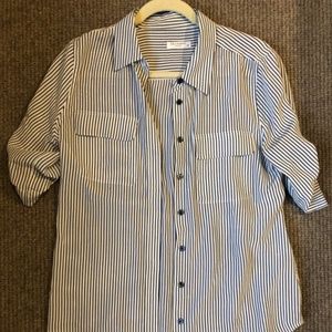 Equipment Striped Silk Button Down